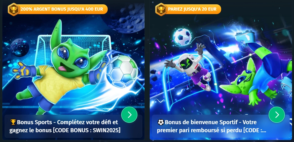 Bonus sur les paris sportifs disponible chez Cbet Casino