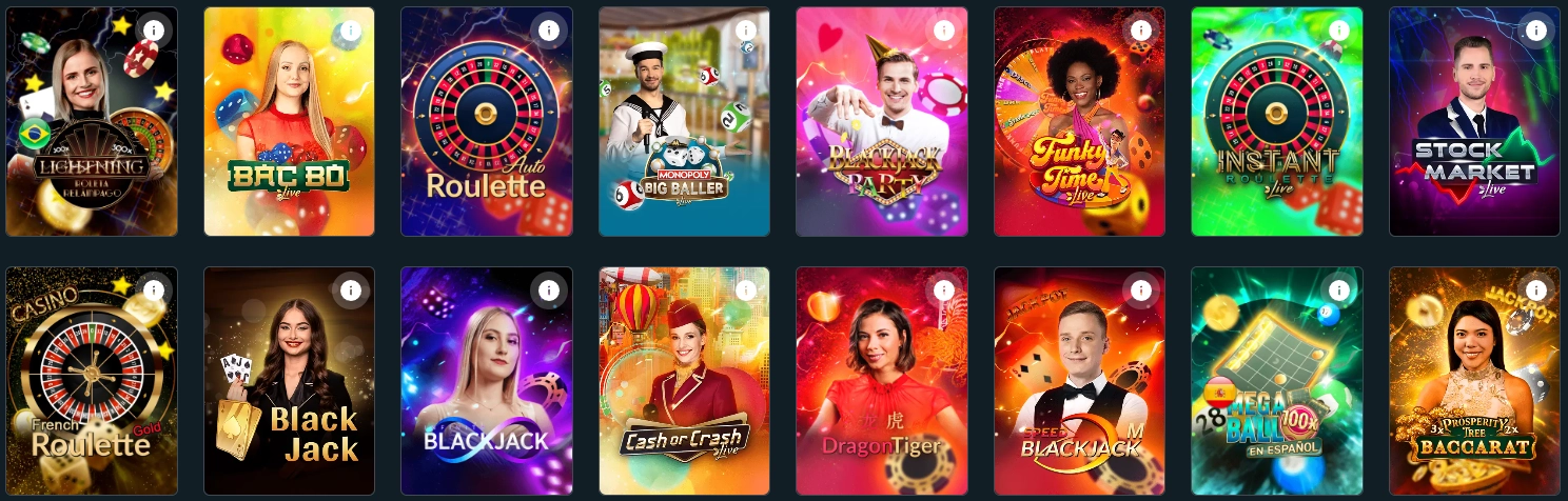 Liste complète des jeux de casino en direct chez Cbet Casino