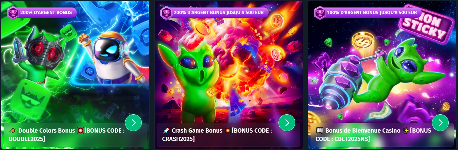 Bonus exclusifs et promotions en cours chez Cbet Casino