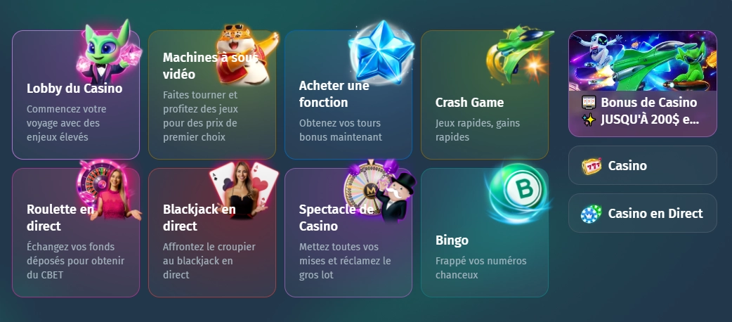 Tous les jeux de table en direct en un coup d’œil chez Cbet